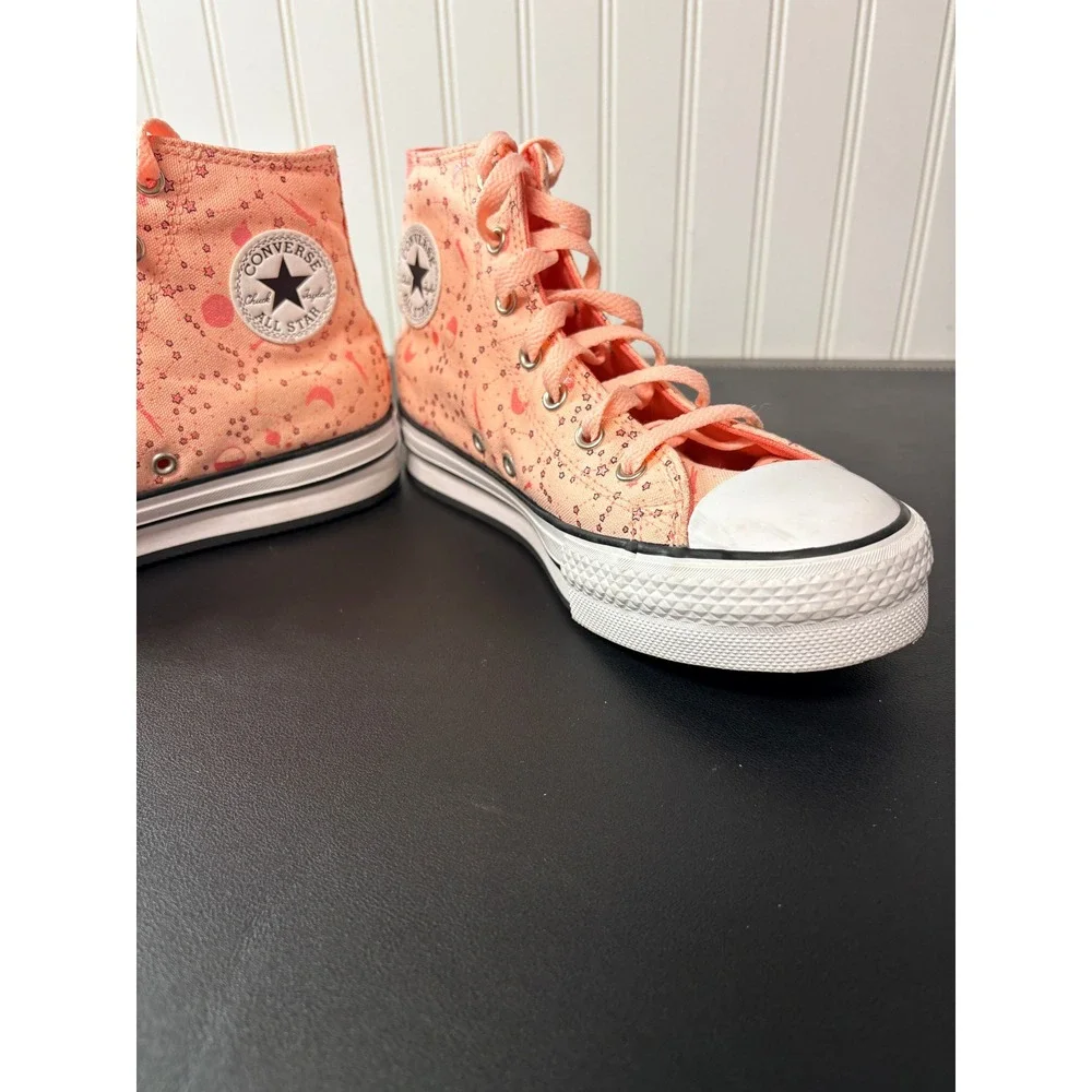 Converse Chuck Taylor High Top Celestial Star Moon Peach‎ SZ5 Women 7 673105C - Picture 5 of 10